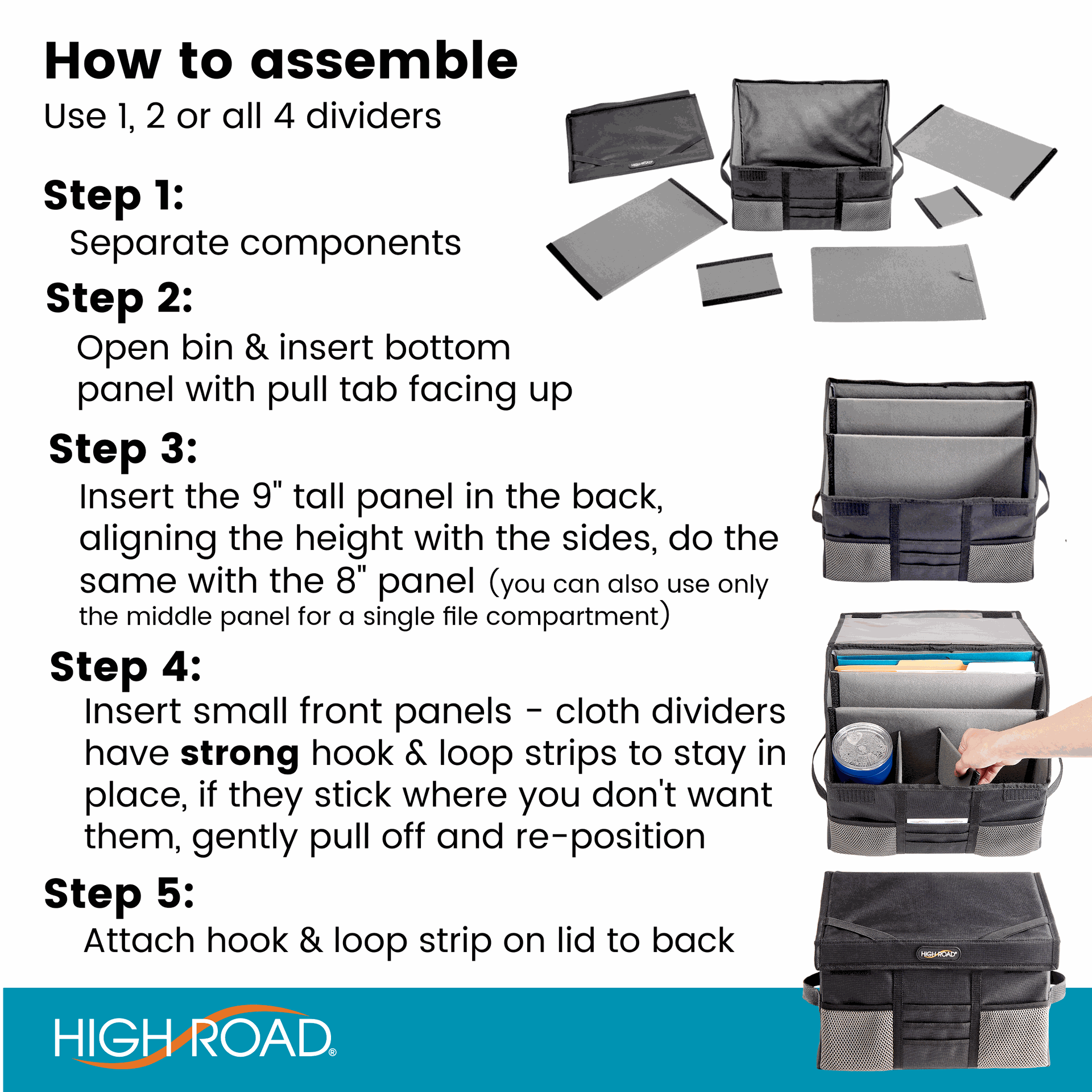 Carganizer Assembly Infographic Carganizer Assembly Infographic