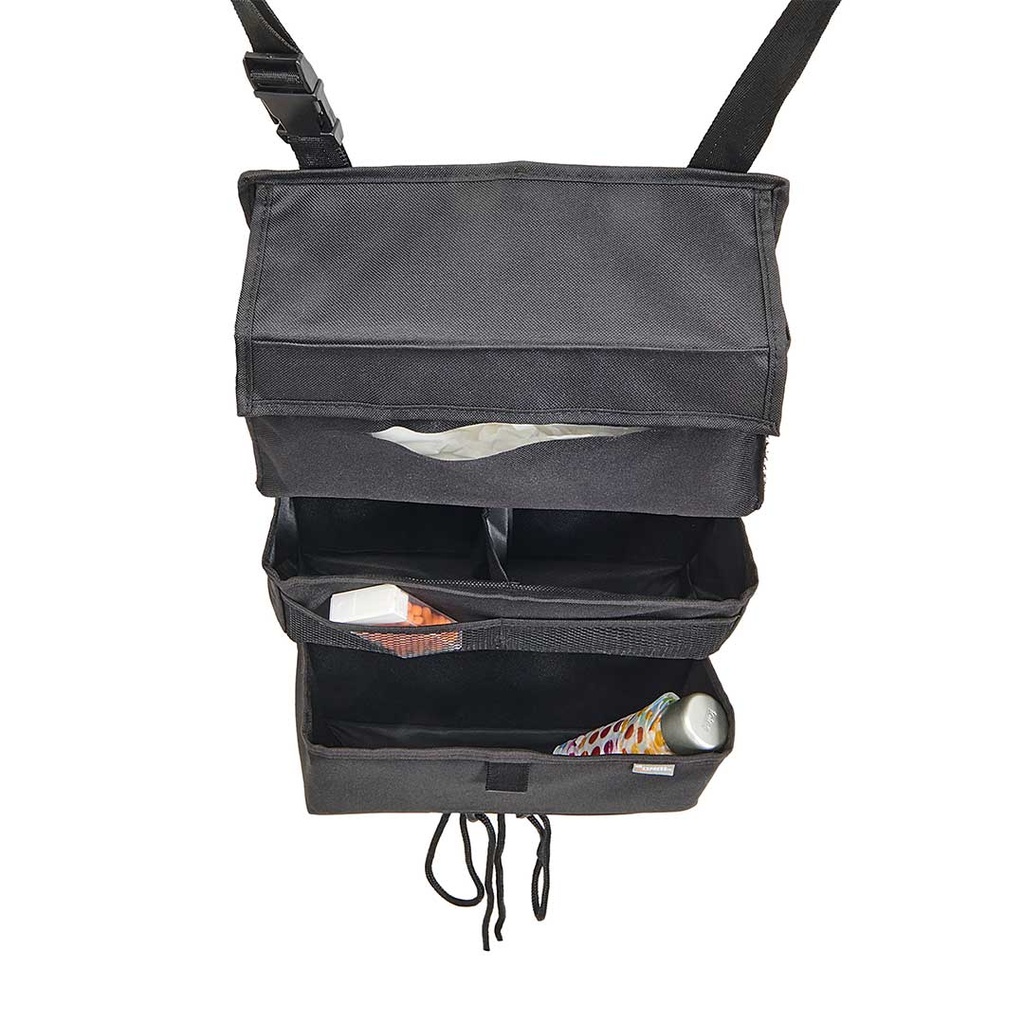 Black Hanging Divided Housekeeping Accessory Bag