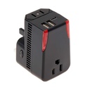 Converter & Adapter Set with Trip USB Ports