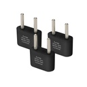 Europe & Asia Adapter Plugs - Ungrounded - 3 pack