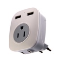 Dual USB Euro Adapter