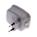 Dual USB Euro Adapter