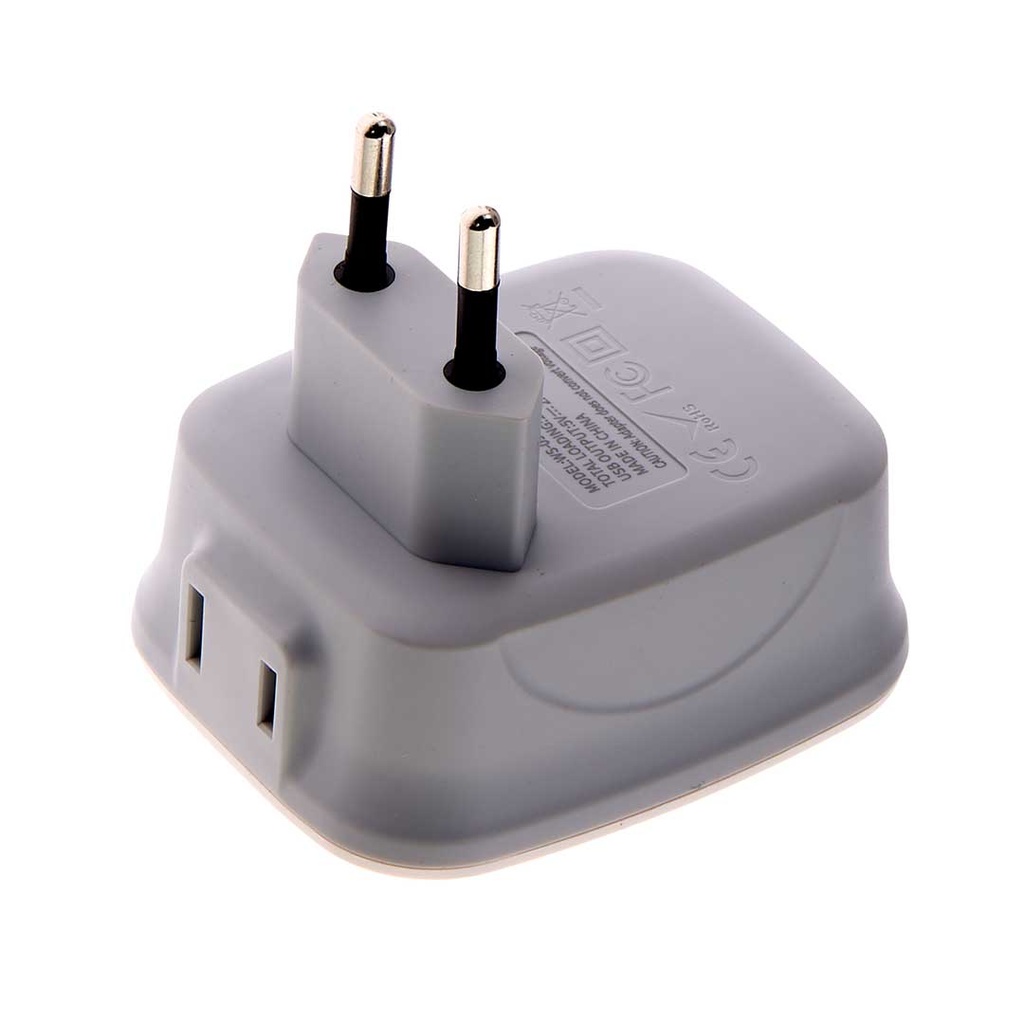 Dual USB Euro Adapter