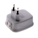 Dual USB Euro Adapter