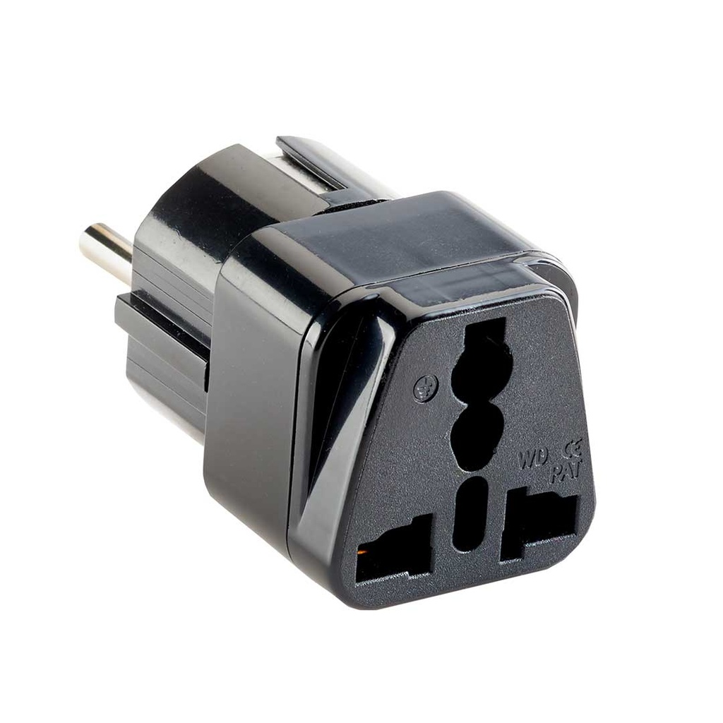 Europe & Asia Adapter Plug -Grounded