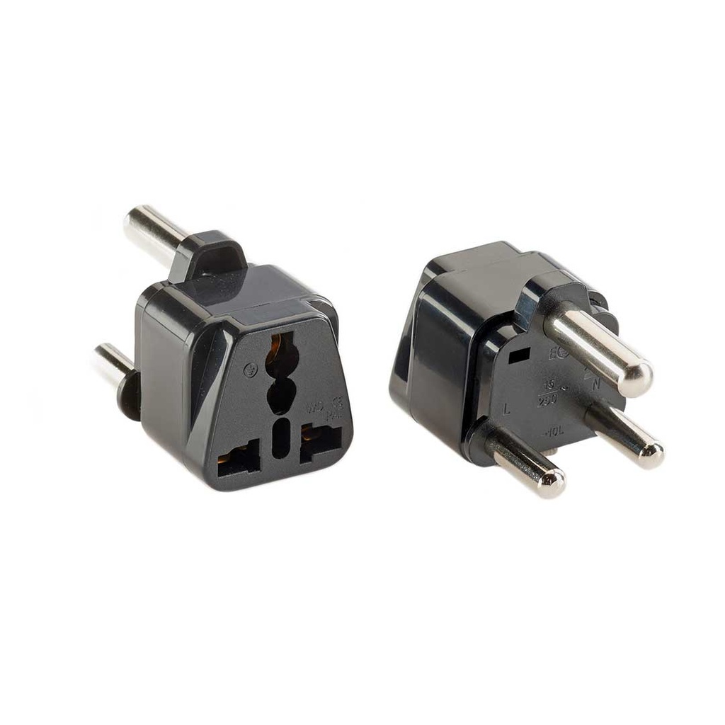 Europe & Asia Adapter Plug -Grounded