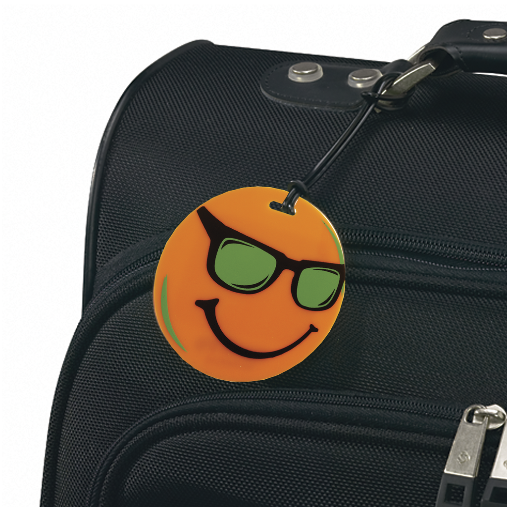 [ST-LT6005-ORG] Smiley Face Luggage Tag (ORG - Orange)