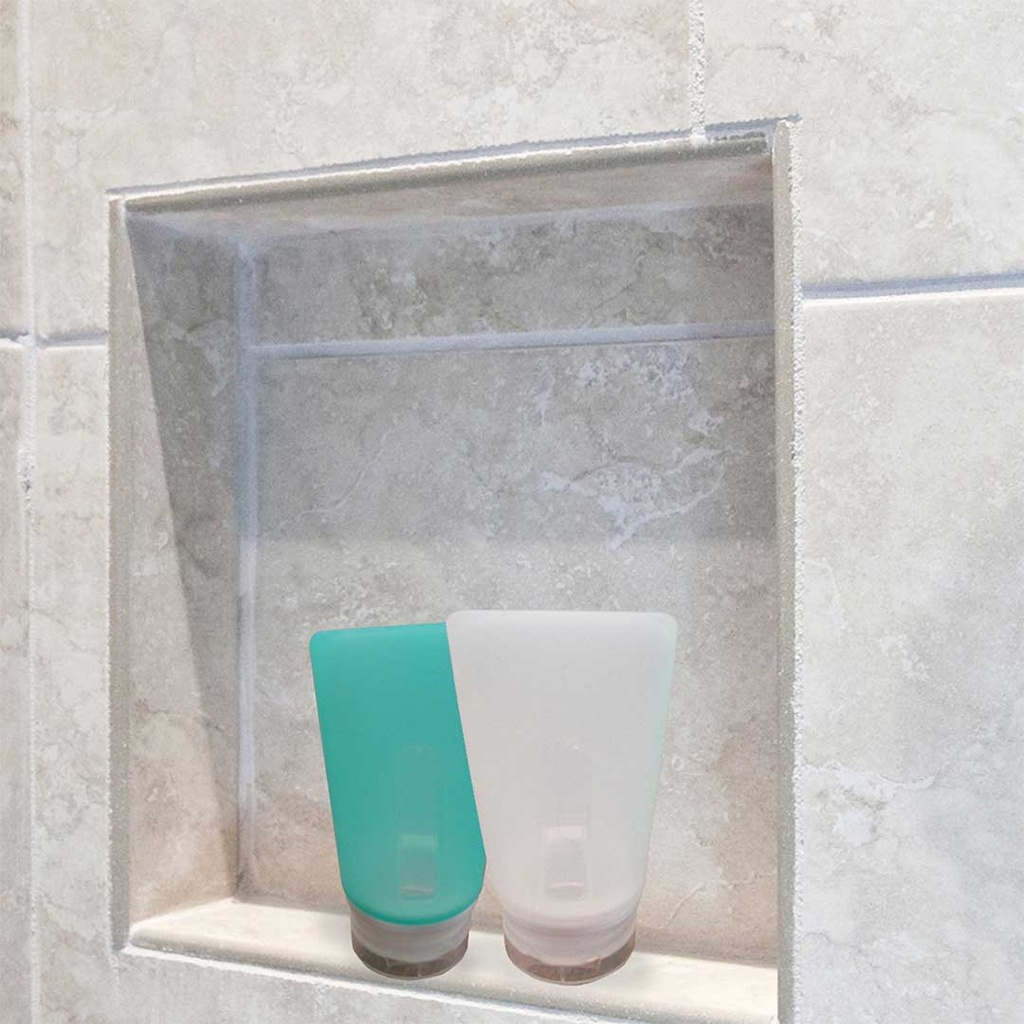 [ST-CV55-TEA] 2 oz Silicone Travel Bottles - 2 pack (TEA -Teal)