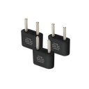 Europe &amp; Asia Adapter Plugs - Ungrounded -3 pack