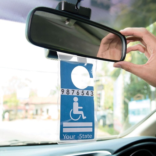[HR-5587-CLR] Handicapped Parking Placard Holder