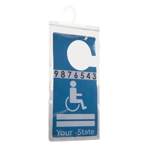[HR-5587-CLR] Handicapped Parking Placard Holder