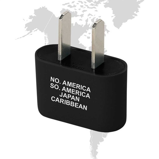 [ST-E1003-NA-UG-BLK] North & South American Adapter Plug - Ungrounded