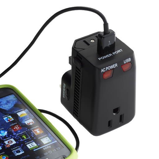 [ST-E1006-BLK] International Converter / Adapter with USB Charger