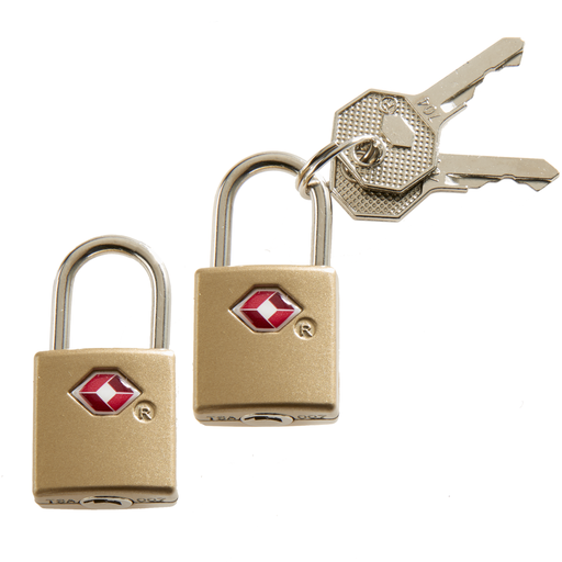 [ST-LK8004-BRS-BRS] TSA Accepted Luggage Key Locks - 2 pack