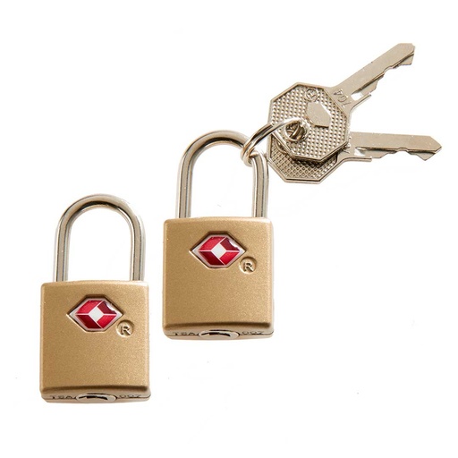 [ST-LK8004-BRS-BRS] TSA Accepted Luggage Key Locks - 2 pack