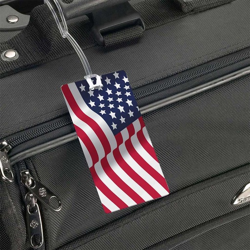 [ST-LT6001-RED] Luggage Tags - American Flag