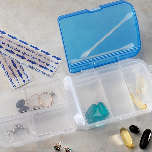[ST-PC3022BLU] Tri-fold Pill and Storage Box