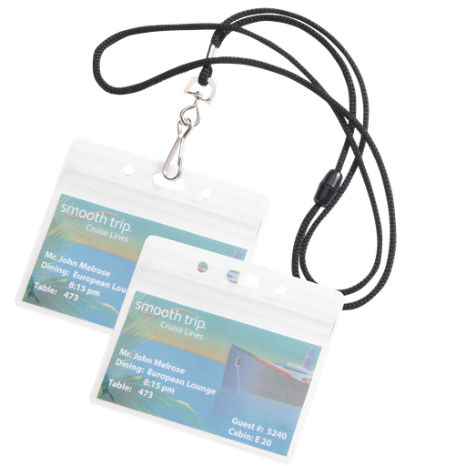 [ST-SC56-BLK] Cruise Tag Lanyards - 2 pack