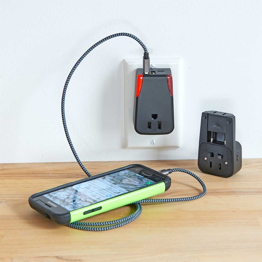 [ST-E21-BLK] Worldwide Converter & Adapter Set with 3 USB Chargers